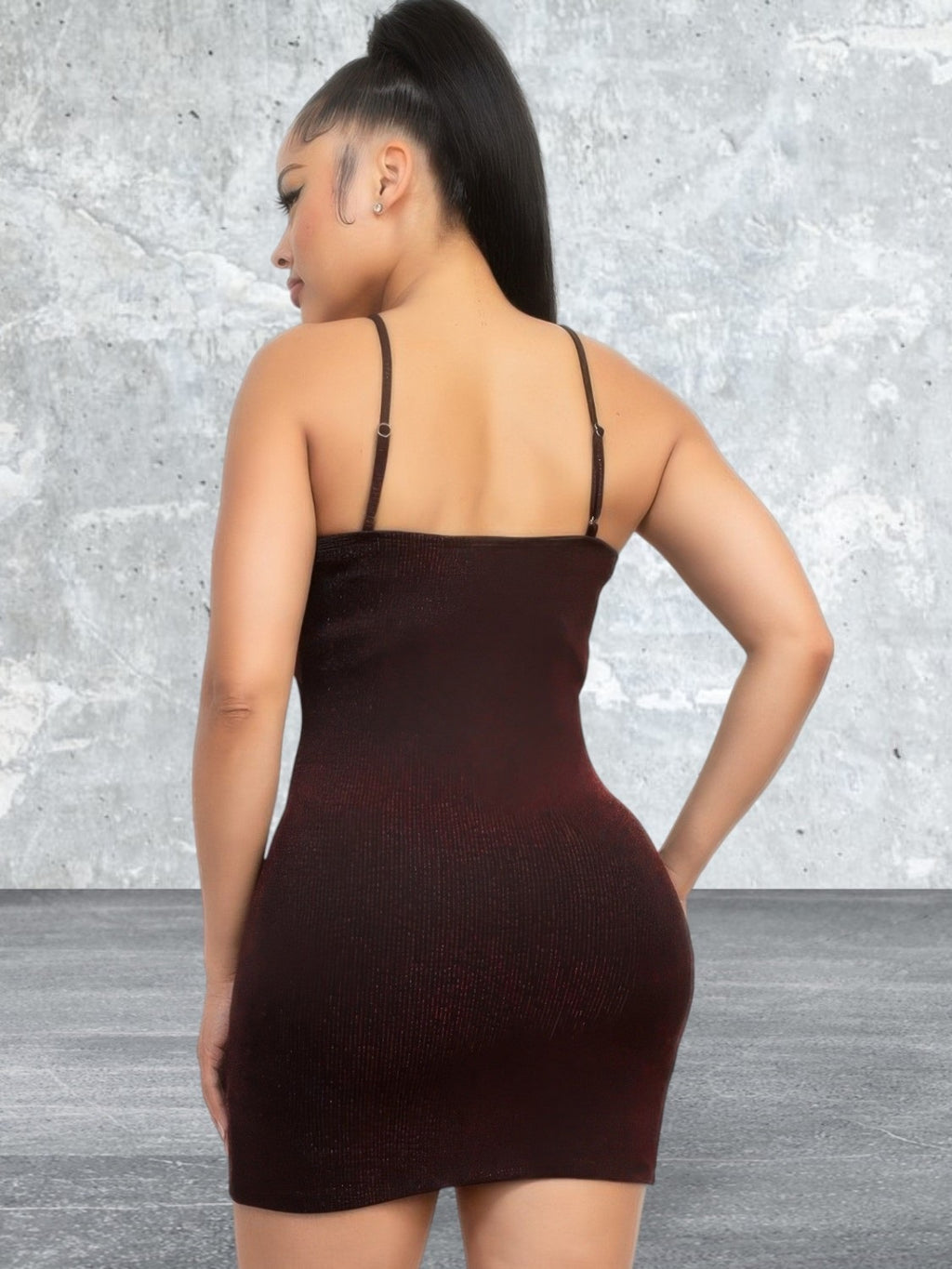 Sleeveless bodycon slit Mini dress