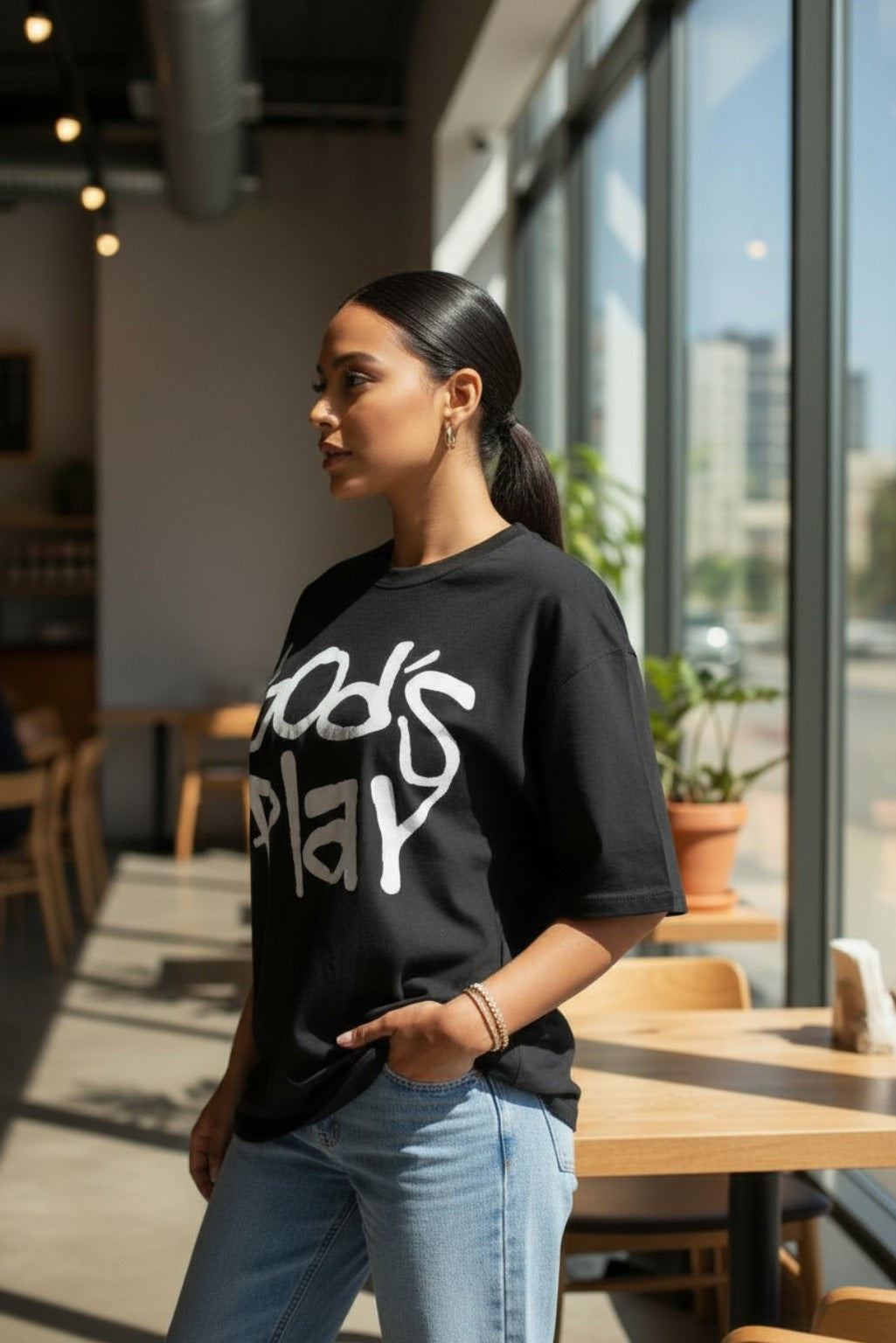 Short Sleeve God's Plan Oversize Top