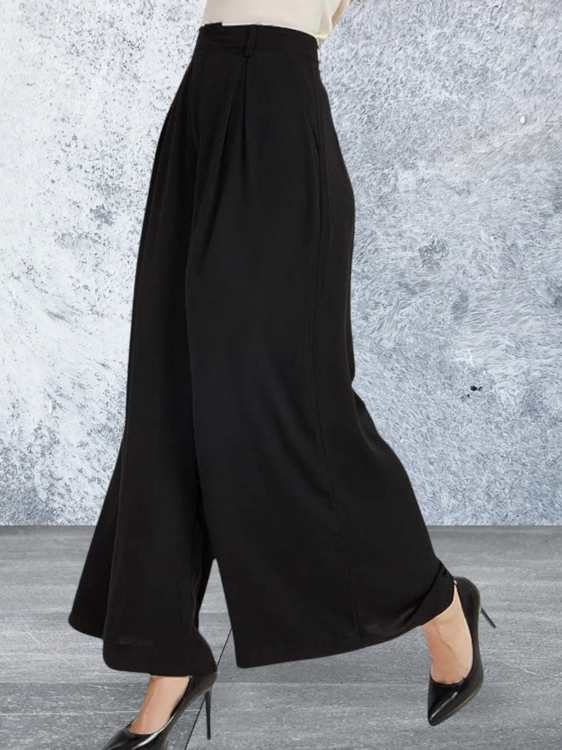 Women High Waist Wide Leg Long Pants
