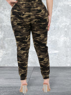 Plus Size Camo Print Joggers