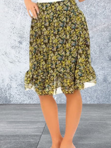 Women's Floral print knee length skirt