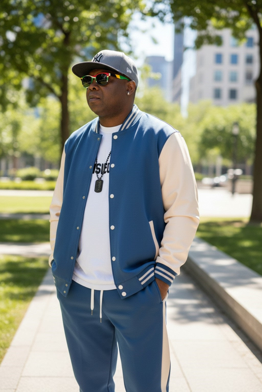 Mens Casual Snap Button Front Jacket & Pants Set