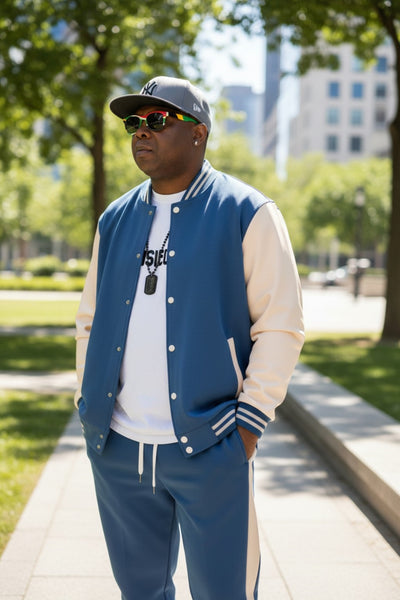 Mens Casual Snap Button Front Jacket & Pants Set