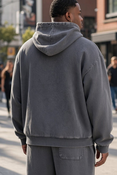 Men's Pullover Charcoal Washed Hoodie