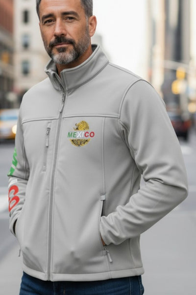 Mexico Embroidered Soft Shell Jacket