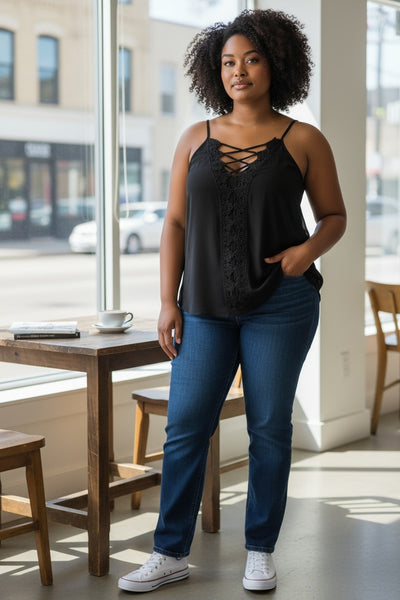 Plus Size V-Neckline Sleeveless Top