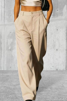 Women Wide Leg Pleated Pants