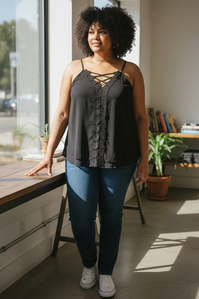 Plus Size V-Neckline Sleeveless Top