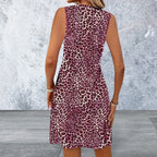 Sleeveless Leopard V-Neck Mini Dress