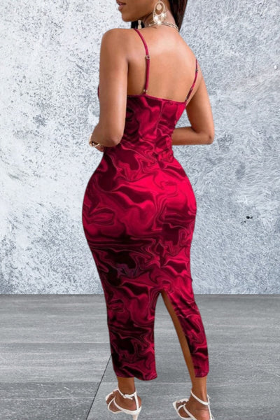 Backless Spaghetti Strap Sleeveless Maxi Dress