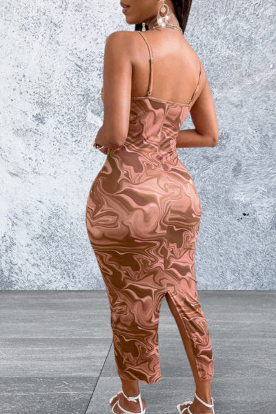 Backless Spaghetti Strap Sleeveless Maxi Dress