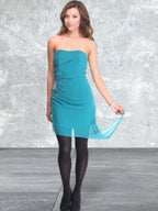 Strapless juniors Mini Sequin Dress