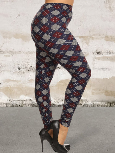Plus Size Multi Color Knit Legging