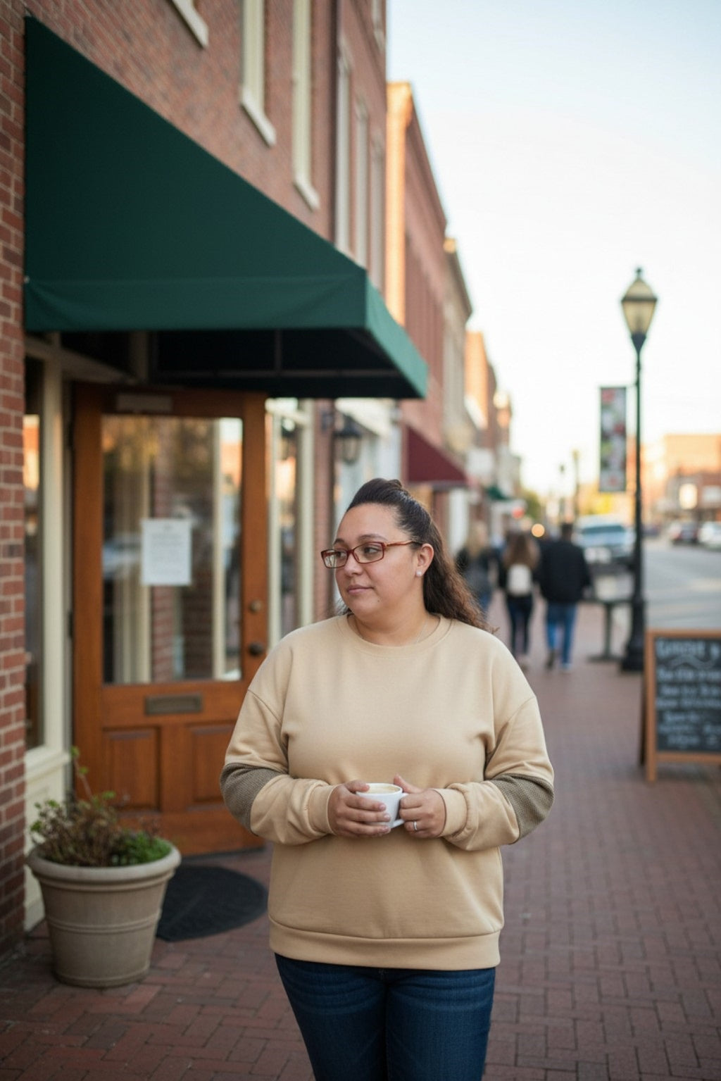 Plus size contrast texture patchwork pullover sweatshirt