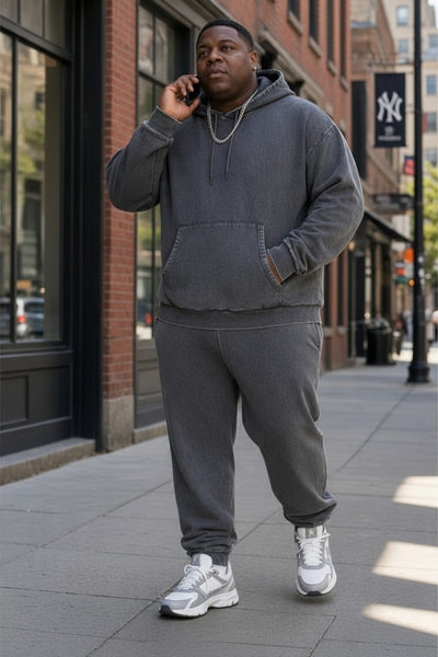 Men's Pullover Charcoal Washed Hoodie