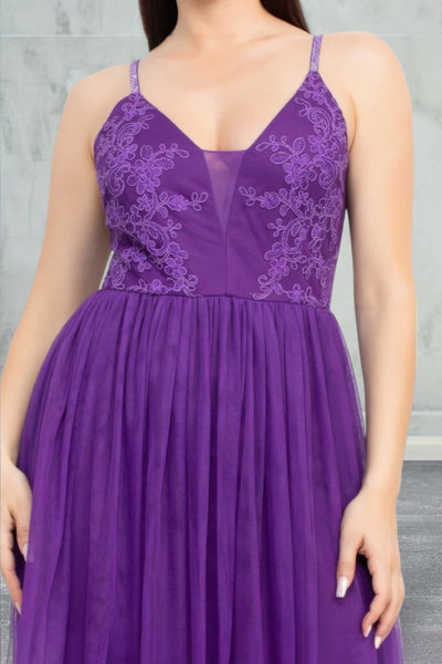 Sleeveless Tulle Maxi Dress