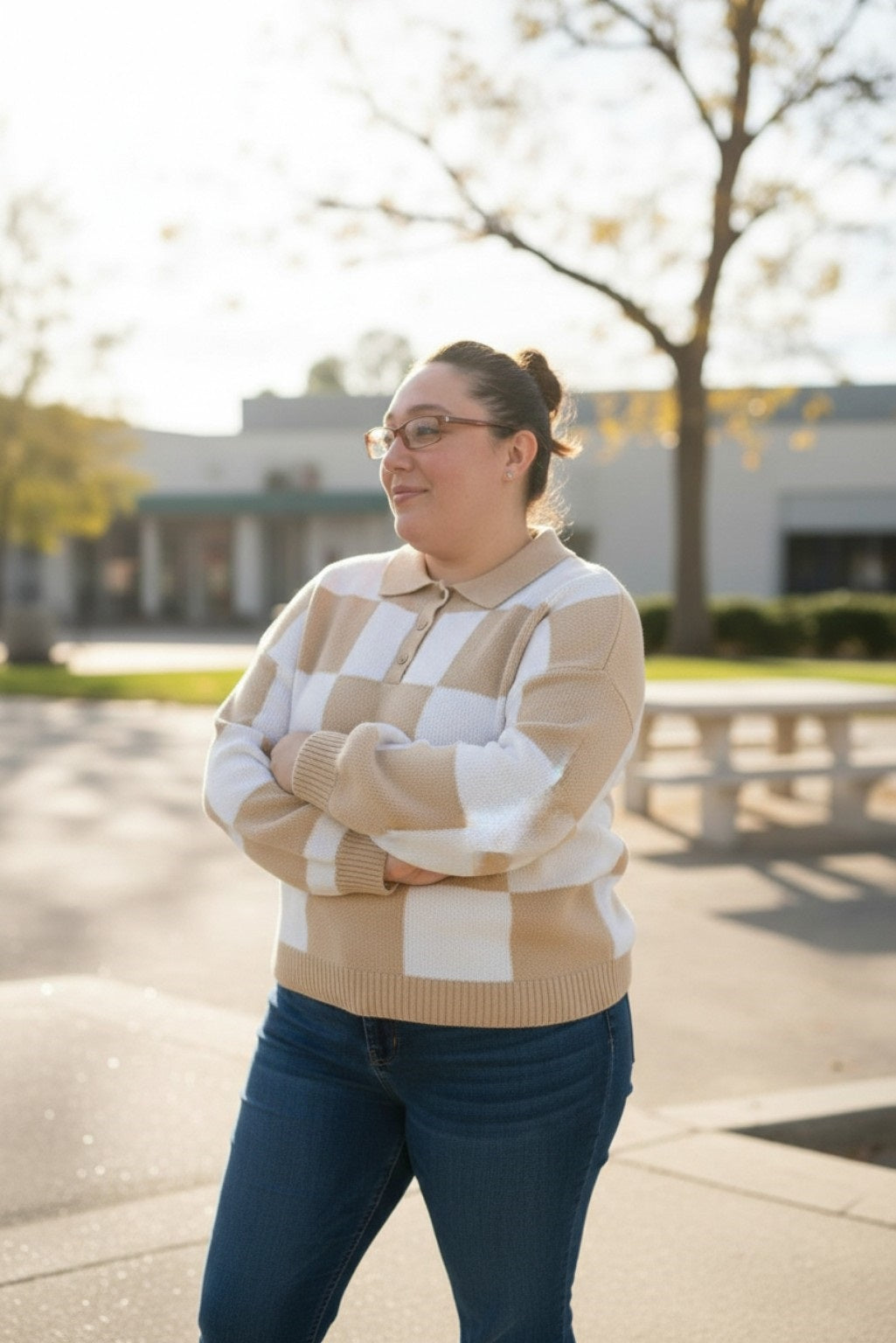 Women's Polo Collar Loose Sweater