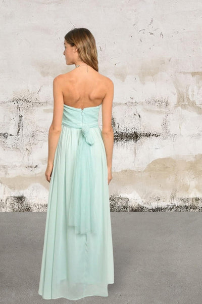 Sleeveless tube top fitted waist dress