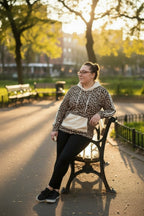 Leopard Print Kangaroo Pocket Hooded