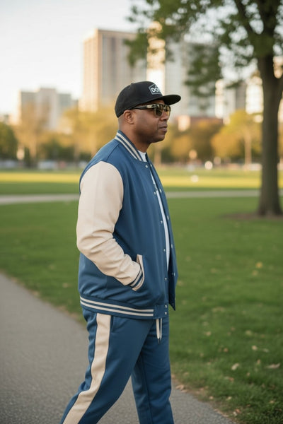 Mens Casual Snap Button Front Jacket & Pants Set