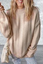 Cable Knit Ribbed Loose Sweater
