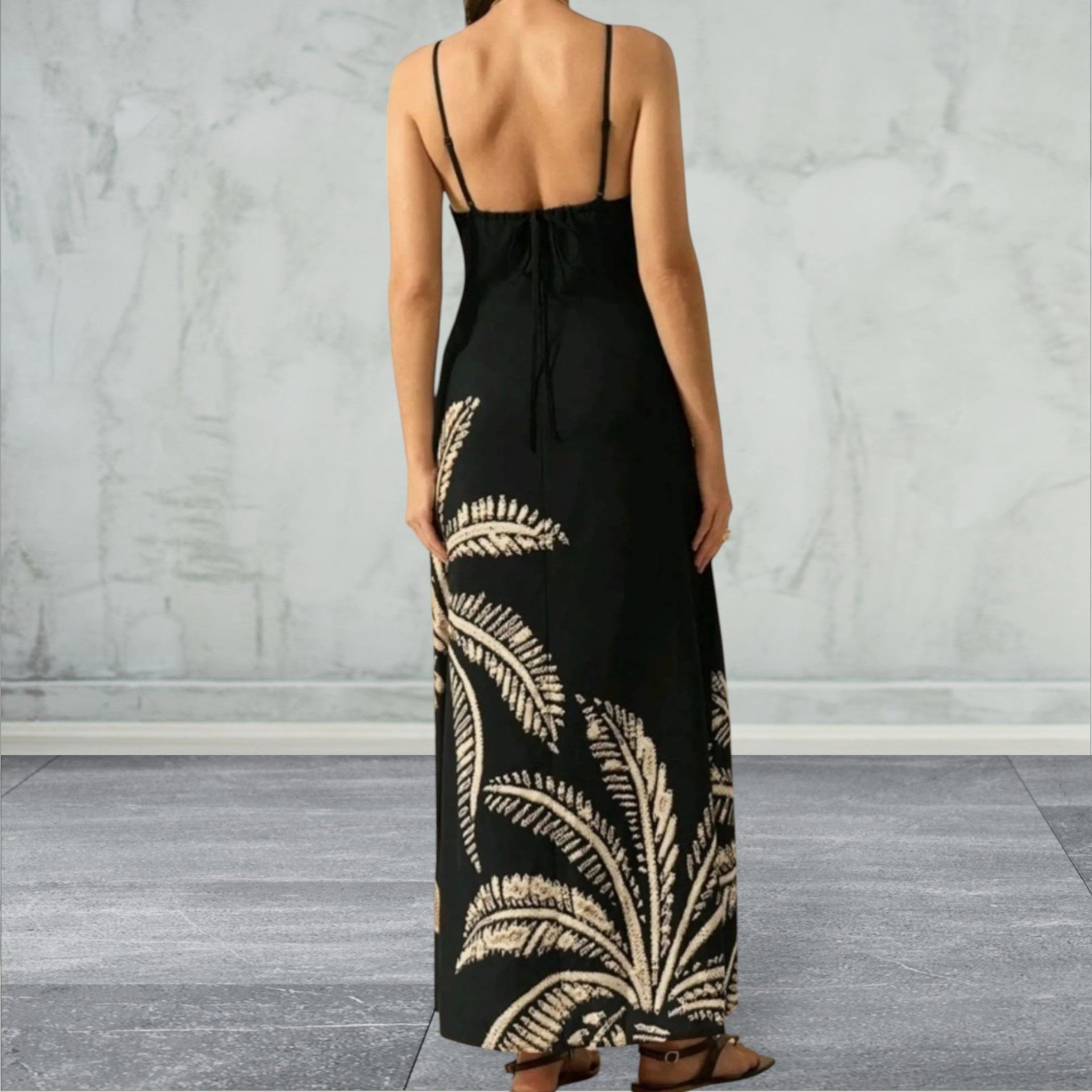 Sleeveless Printed Maxi Dress