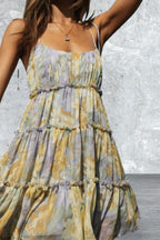 Sleeveless Square Neck Light Weight Mini Cami Dress