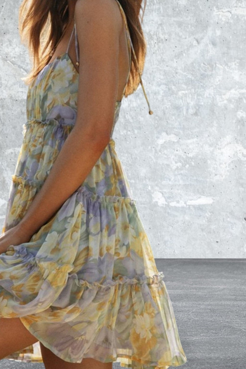 Sleeveless Square Neck Light Weight Mini Cami Dress