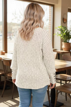Long Sleeve V-neck Soft And Stretchy Fall Knit Sweater