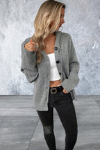 Long Sleeve Sweater Cardigan With Hood
