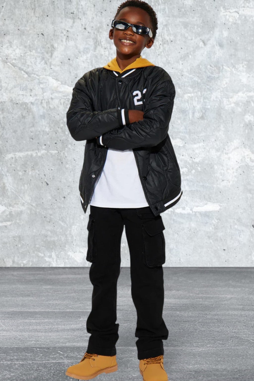Boys Number 23 Quilted Puffer Jacket