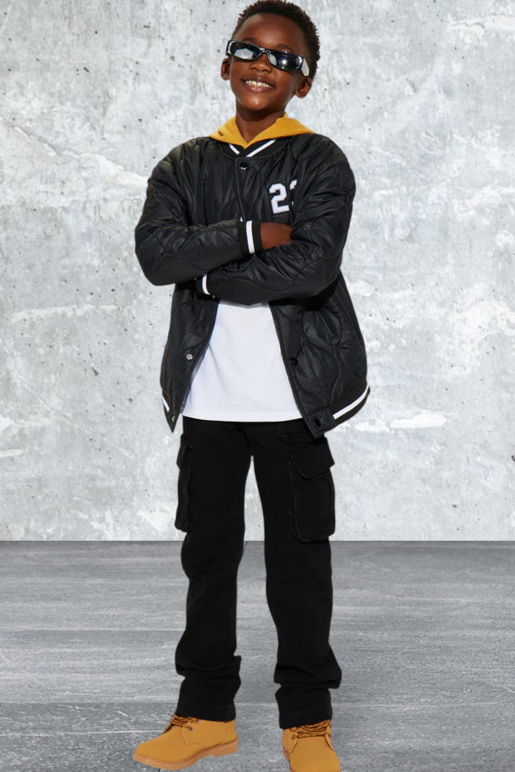 Boys Number 23 Quilted Puffer Jacket