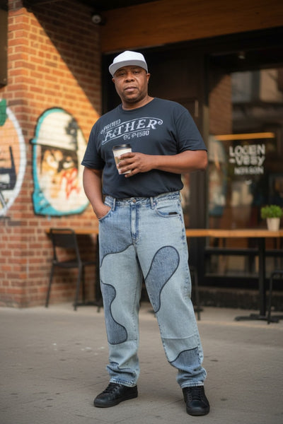 Men Straight Light Blue Jeans