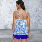 Sleeveless Ruffle Two Piece Swimsuits