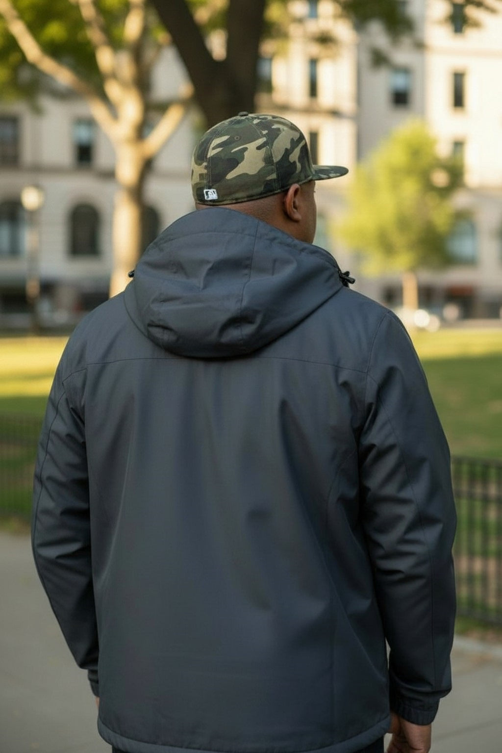 Men's Hooded Windproof Zip Up Outdoor Jacket