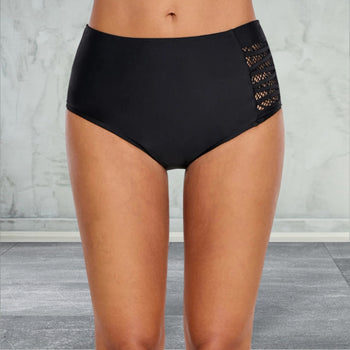 Plus Size Lace Detail Low Waist Swim Brief