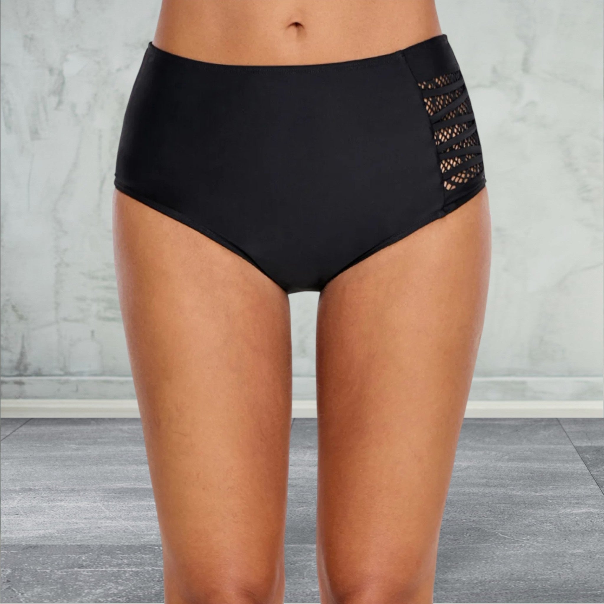 Plus Size Lace Detail Low Waist Swim Brief