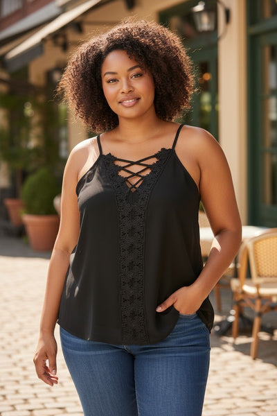 Plus Size V-Neckline Sleeveless Top