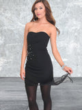Strapless juniors Mini Sequin Dress