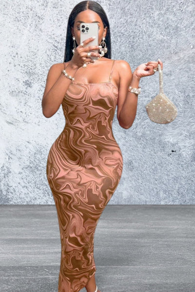 Backless Spaghetti Strap Sleeveless Maxi Dress