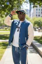 Mens Casual Snap Button Front Jacket & Pants Set