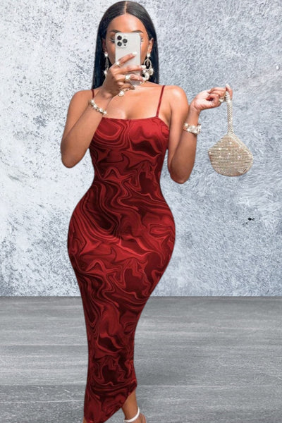 Backless Spaghetti Strap Sleeveless Maxi Dress