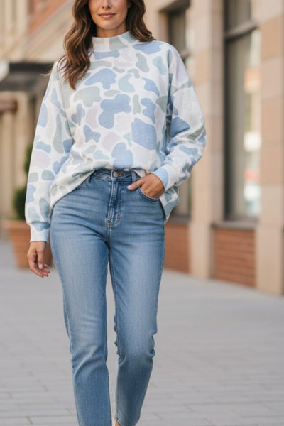 Long Sleeve Camouflage Pullover Sweatshirt