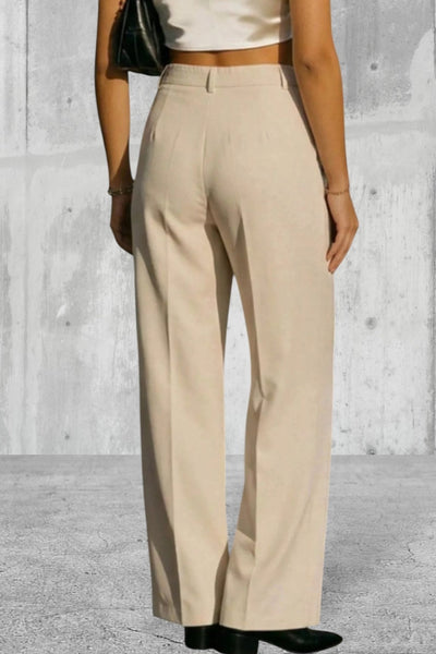 Women Wide Leg Pleated Pants