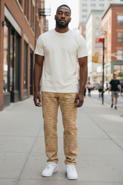 Men's Slim Fit Stretch Khaki Jeans