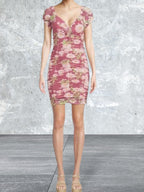 Juniors sweetheart neckline ruched dress