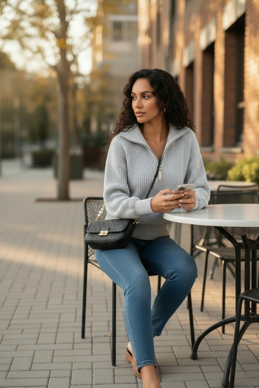 Long Sleeve Half Zip Sweater