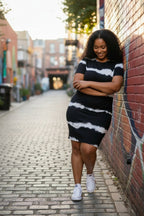 Short Sleeve Tie-dye Dress