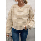  Crew Neck Loose Long Sleeve Sweater