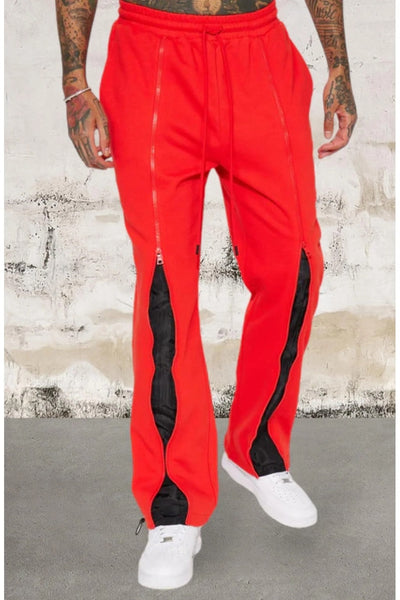 Men's Elastic Waist Zippers Sweatpant
